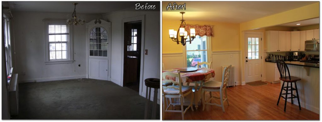 Formal Dining Room Converted to Eat-In Kitchen