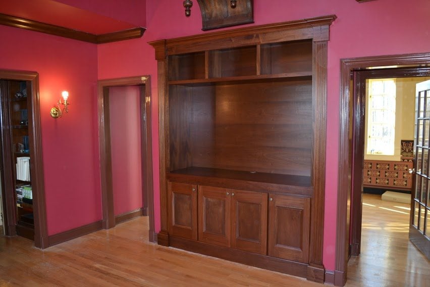 Mahogany Built-In to Match Existing