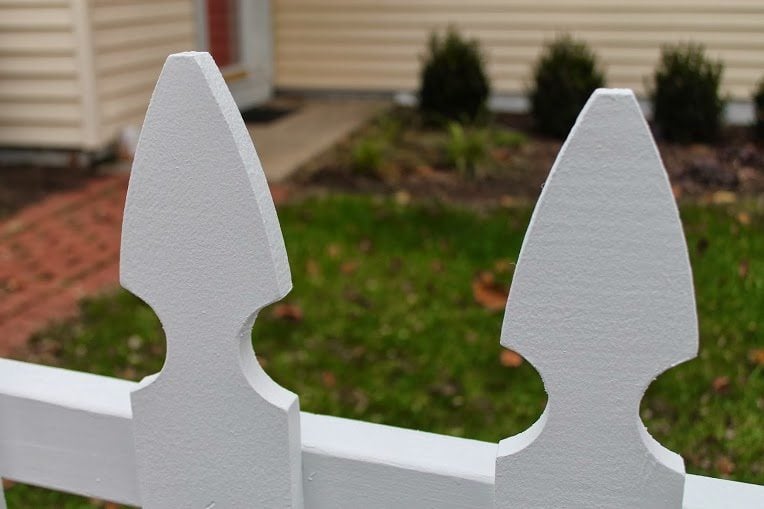 Picket Fence After Primed Sand and Paint