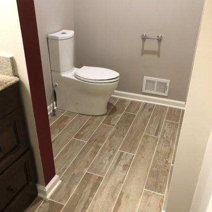 Tile Floor Replacement in Bathroom