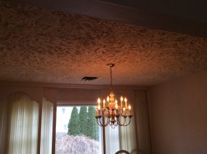 Before Textured Ceiling Removal by Monk's Home Improvements