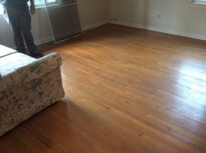 Before Dustless Floor Refinishing by Monk's