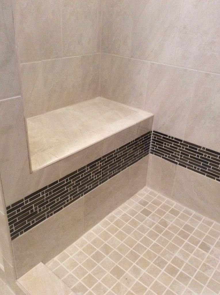 New Shower Bench Installed by Monk's Home Improvements
