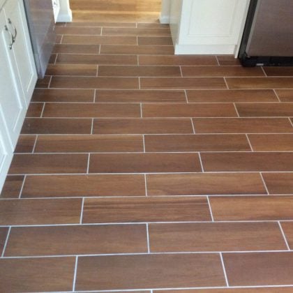 After Kitchen Floor Tile Installation
