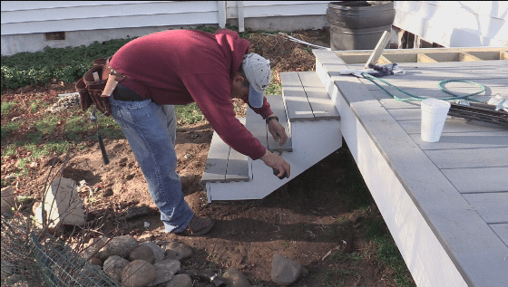 Installing Stairs for New Deck
