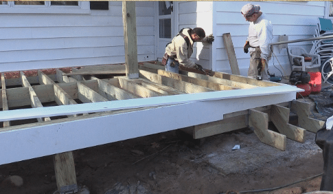 Fascia Trim Being Installed