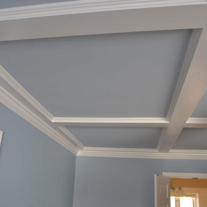 Coffered Ceiling Installation and Paint