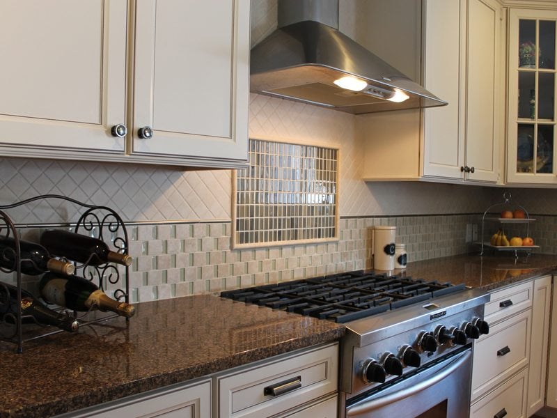 Backsplash Tile Detail Above Stove