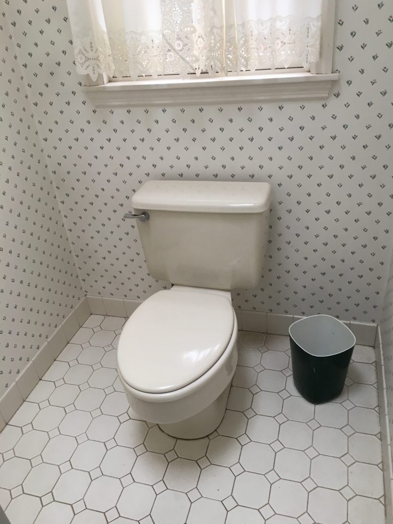 Before Powder Room Remodel by Monk's