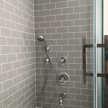 Newly Tiled Shower by Monk's