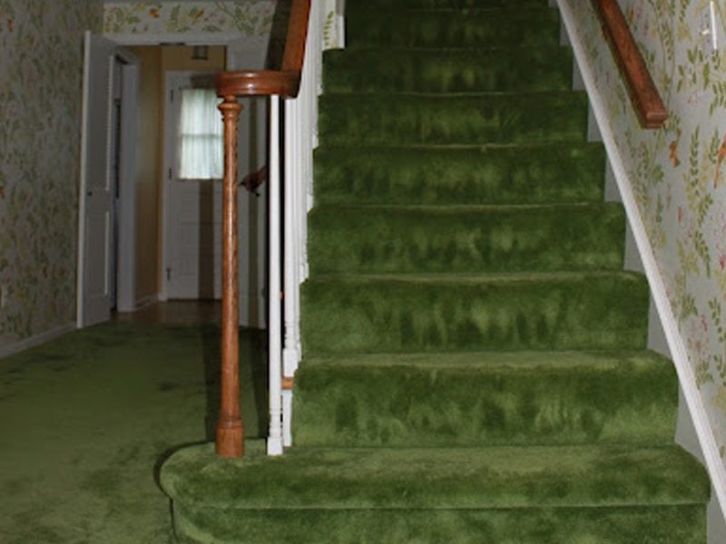 Goodbye Green Shag Carpet and Floral Wallpaper