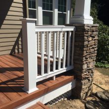 Zuri Decking and Stacked Stone Column