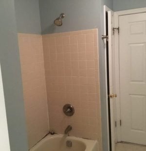 Existing pink tile and tub