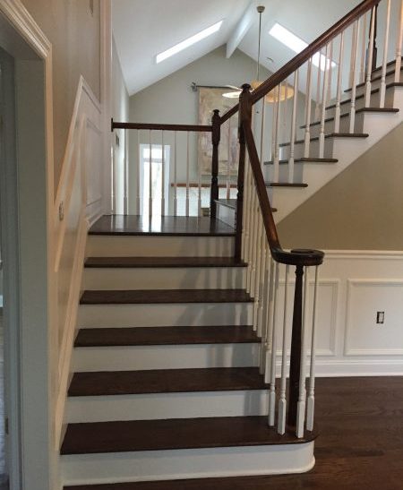 After Refinishing Stairs and Railings