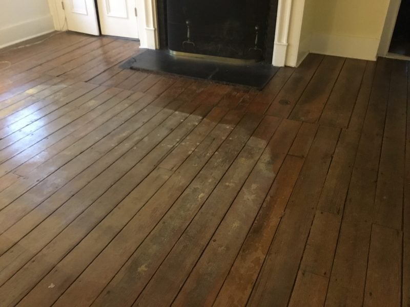 Damaged Old Hardwood Floor
