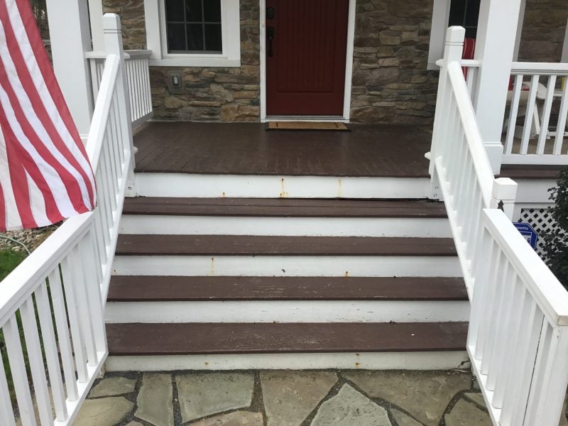 Existing Stairs - Rotting and Unlevel