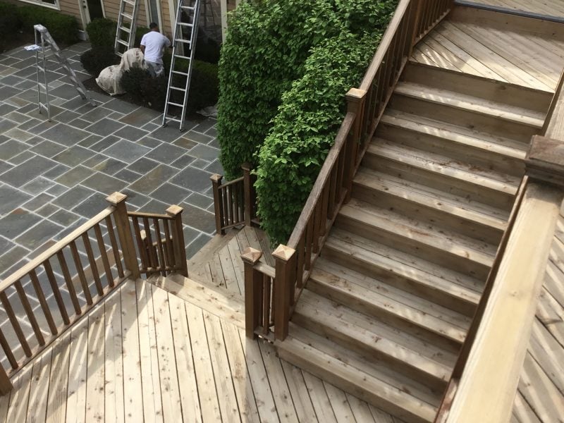 Sanded Risers, Decking and Railings