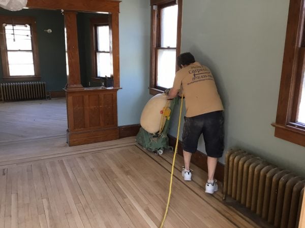 Sanding the Living Room Floors