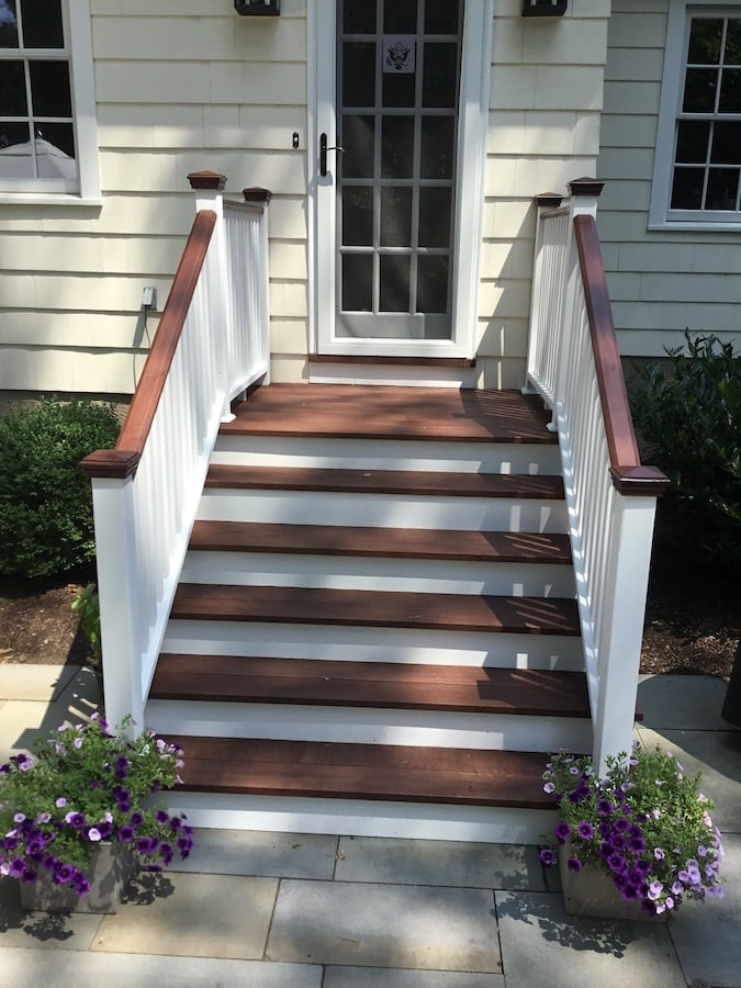 Staining Exterior Stairs in Chatham NJ - Monk's Home Improvements