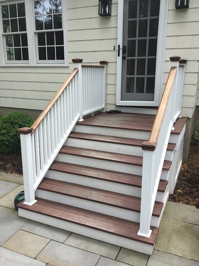 Staining Exterior Stairs in Chatham NJ - Monk's Home ...