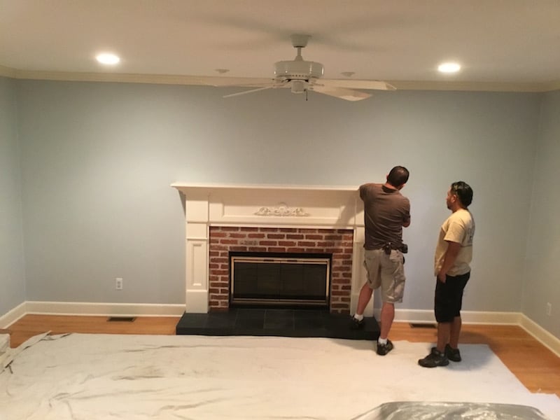 Living Room Before Fireplace Surround