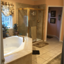 Before - Tub and Shower Area
