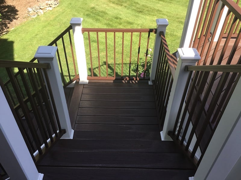 Opposite Side - Two Story Stairs Leading to Backyard