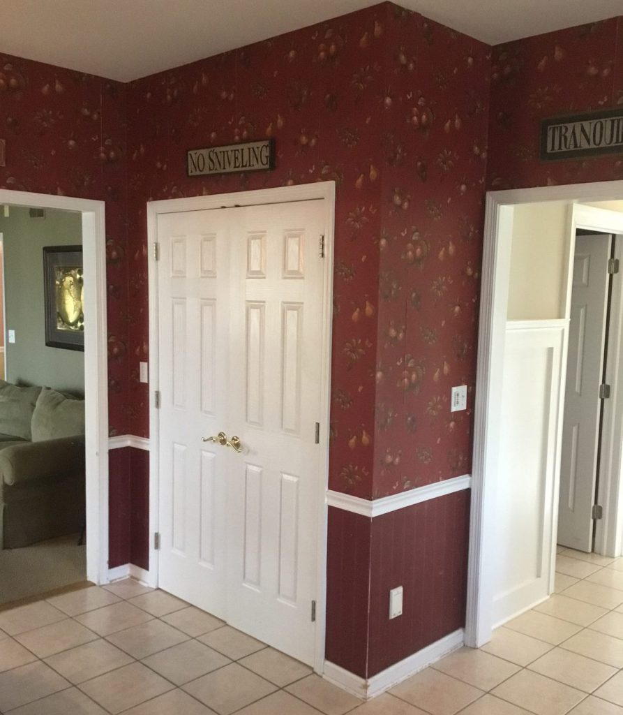 Closet Pantry Before Being Converted Into Wet Bar