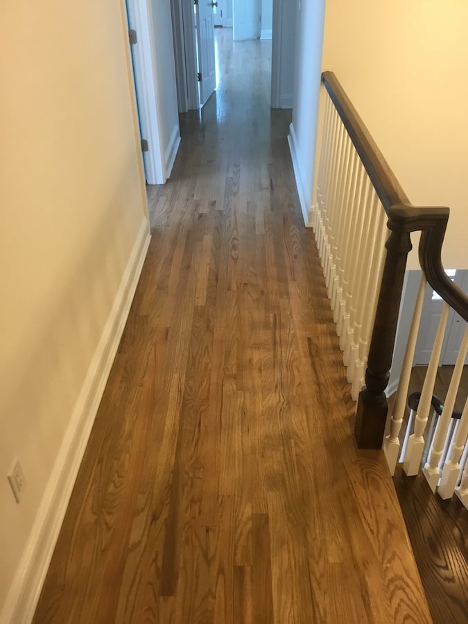 Upstairs Hallway After Refinishing
