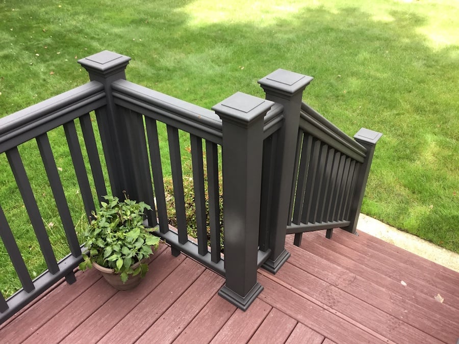 Gorgeous Painted Composite Deck Railings