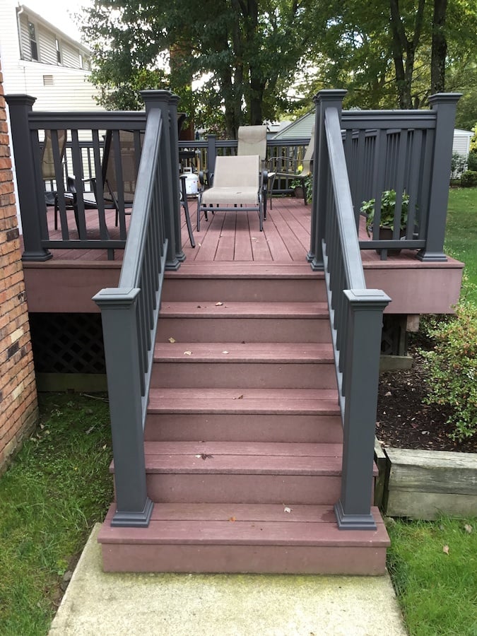 Can You Paint Composite Deck Railings, How To Paint Outdoor Stair Railing