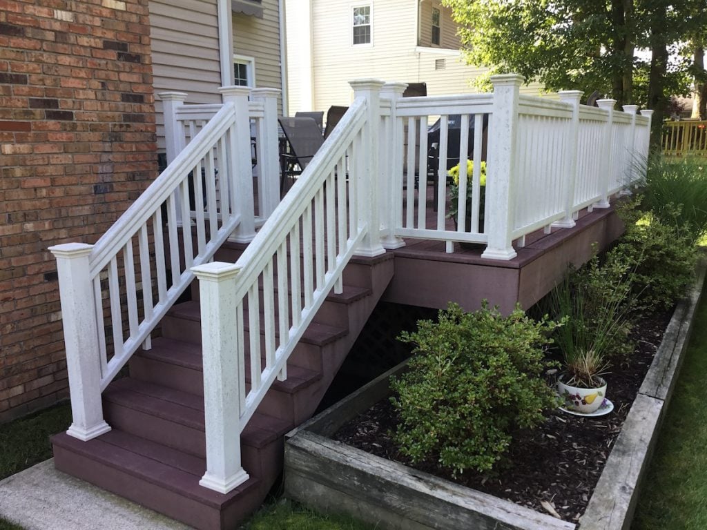 Before We Painted the Composite Railings