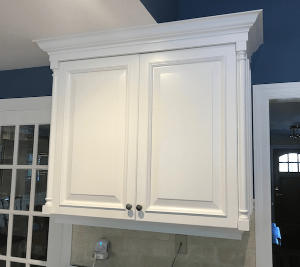 Upper Cabinet with Navy Wall Backdrop