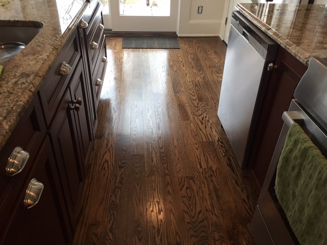 Matching Stained Oak Kitchen Floors
