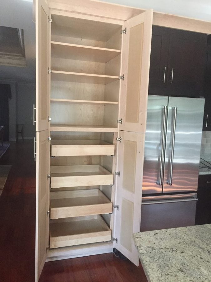 Fixed and Pull-Out Shelving