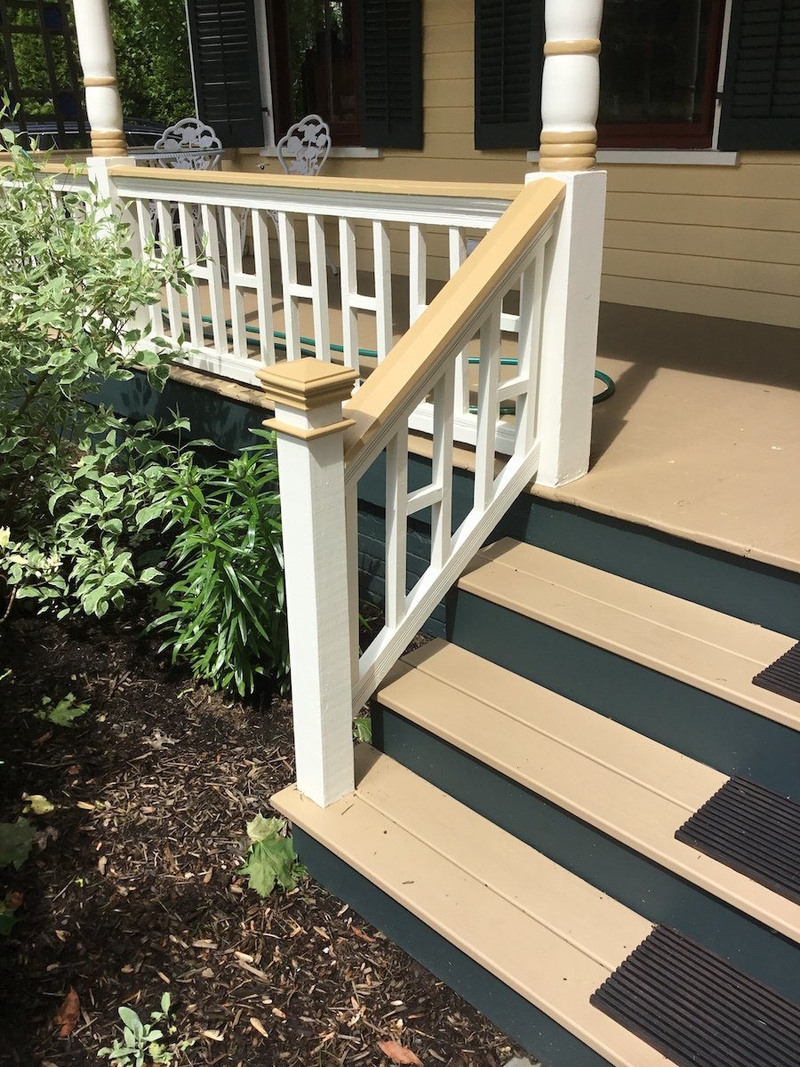 Built To Match Railings On New Porch Steps Monks In Nj