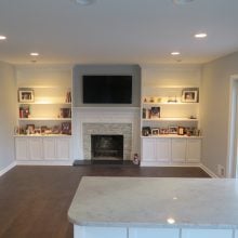 Den Remodel with Completed Fireplace Surround