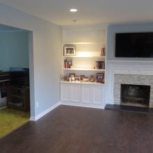 Newly built opening to living room