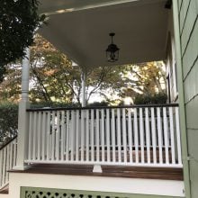 Side View of the Finished Porch