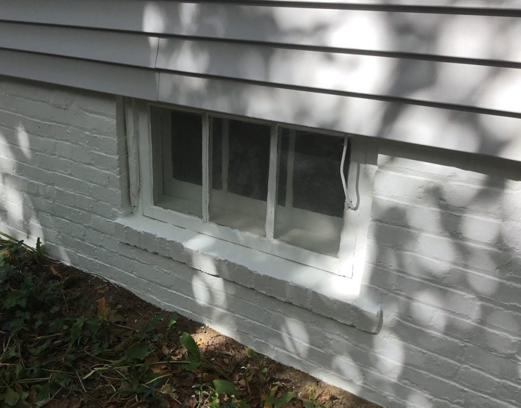 Painted Basement Window Area