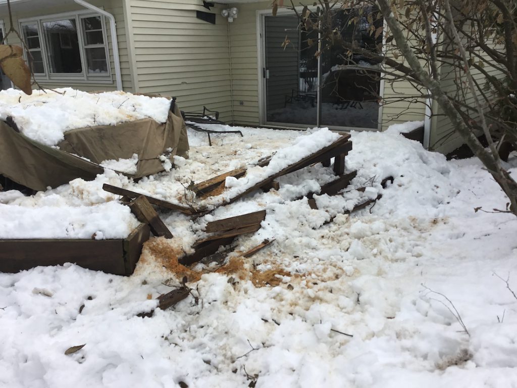 Destroyed Bench and Boards