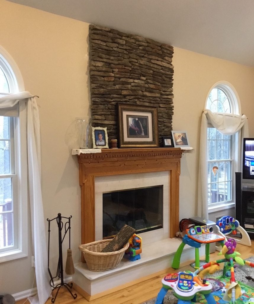 Fireplace Before Remodel