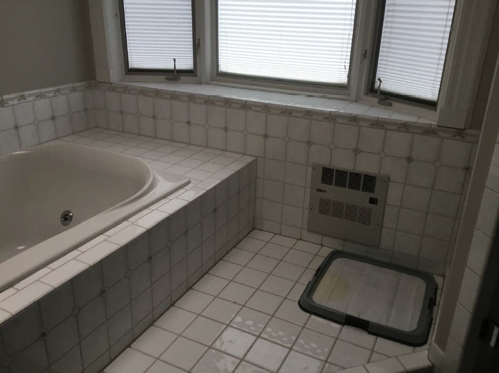 Old Sunken Tub and Tile Surround