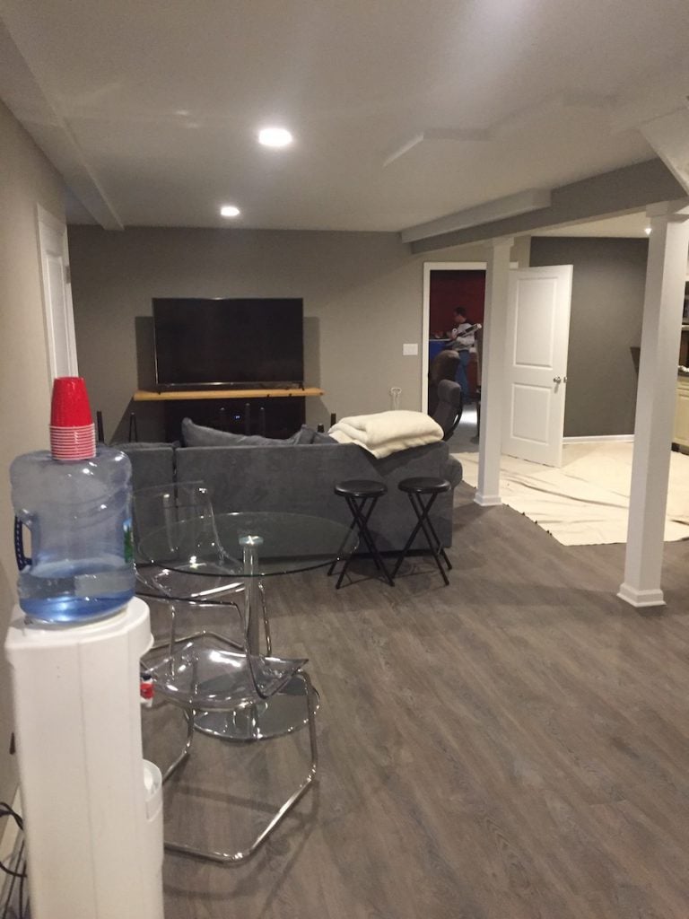 Finished Basement Area for Adults