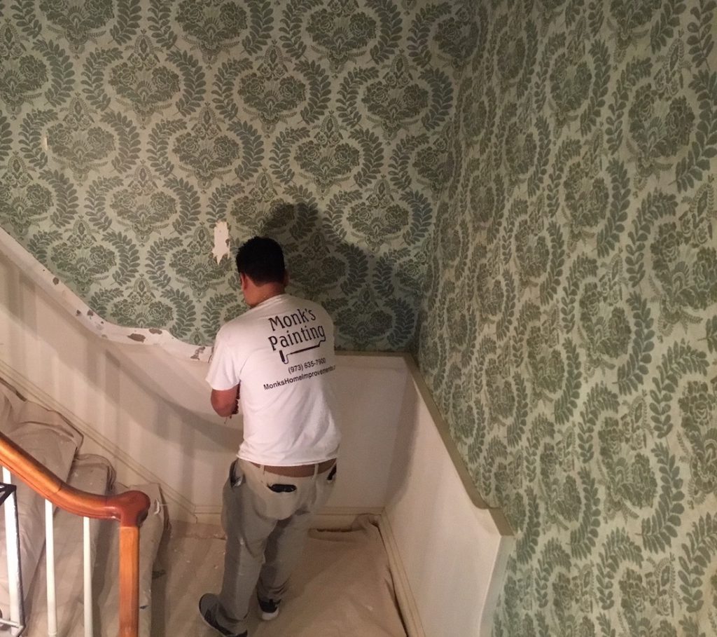 Stairwell Wallpaper Removal Monk S Home Improvements In Nj