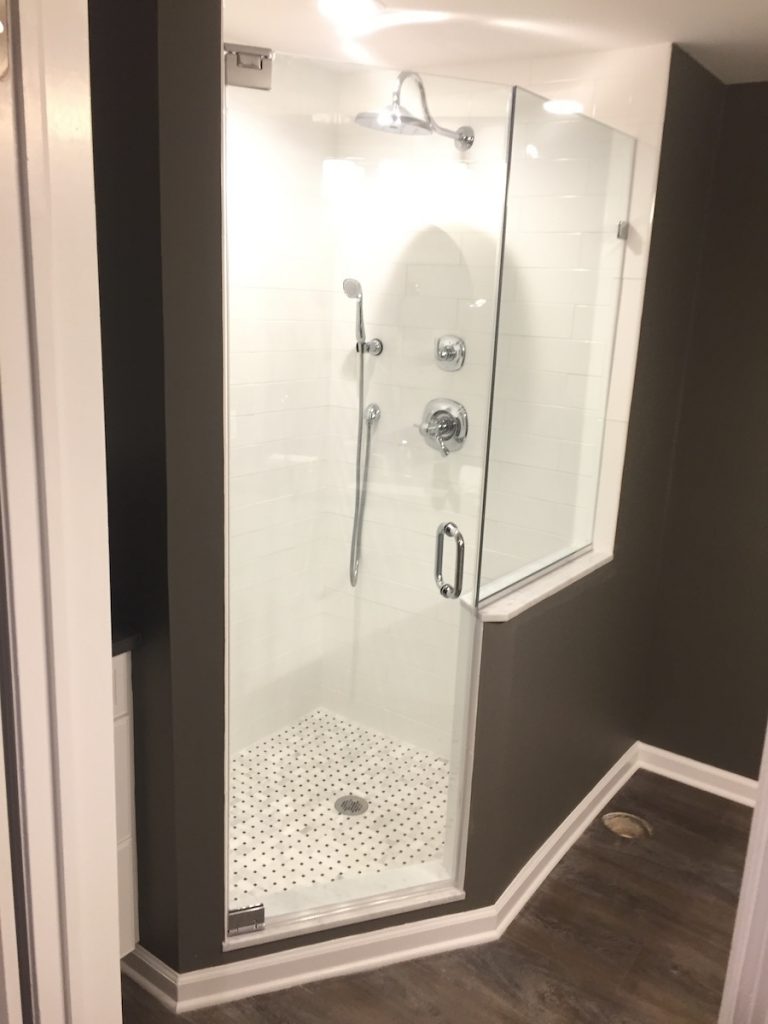 New full bathroom with shower