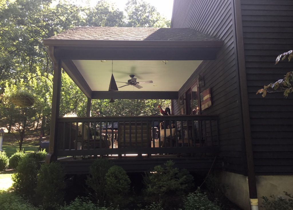 Side of Covered Open Porch