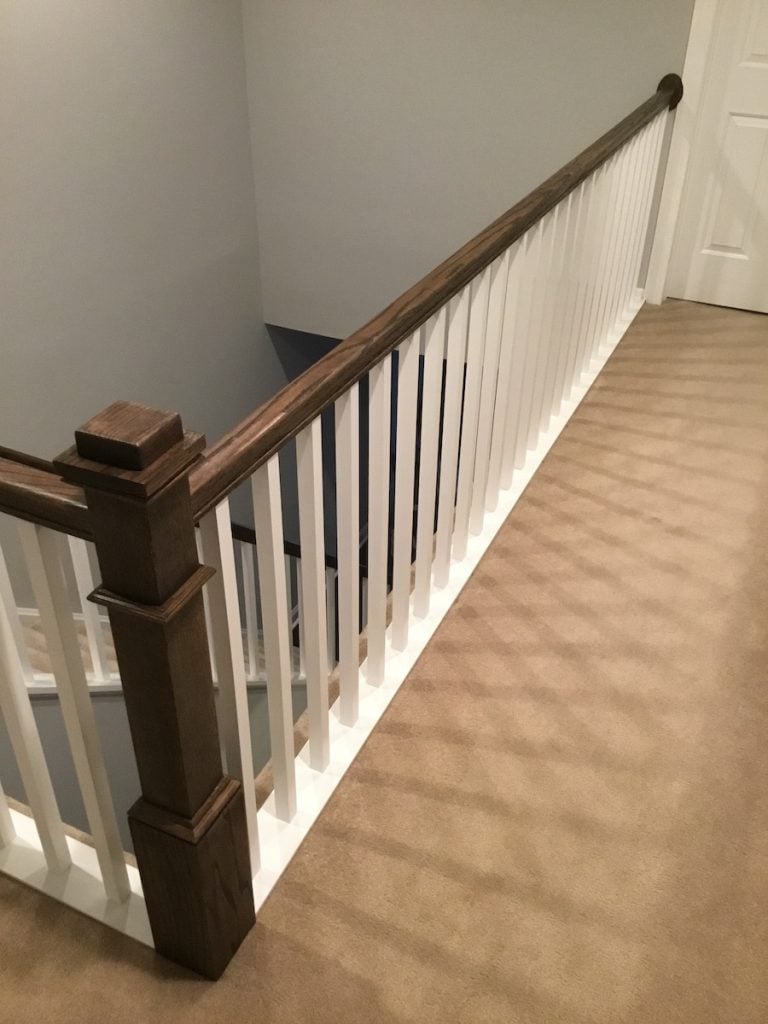 After: New Handrail, Newel and Spindles