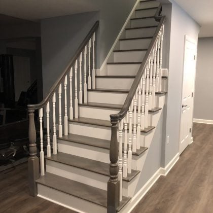 Finished Stairs with LVT Flooring