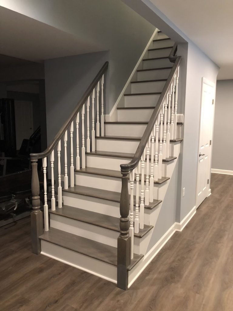 Finished Stairs with LVT Flooring